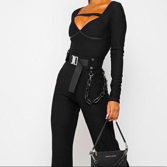 Maniere De Voir Other - COPY - Maniere de Voir black long sleeved ribbed bodysuit. Discontinued